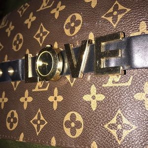 L.O.V.E spell out Watch button Bracelet